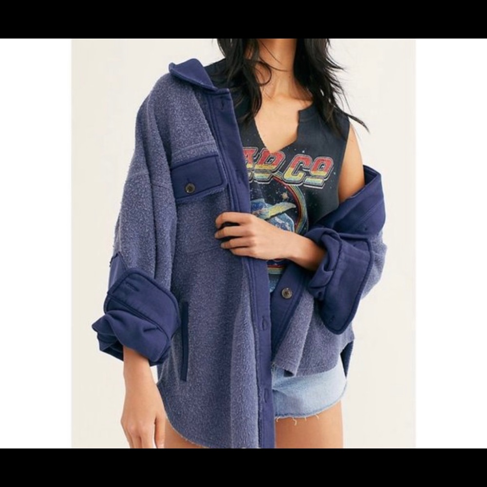 Oversized shacket